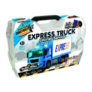 80pc Construct IT Build-ables Express Truck DIY STEM Building Toy Blue 5y+
