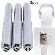 Time saving Bathroom Toilet Roll Spindle Insert Holder Silver Pack of 3