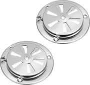 OGA 2PCS BBQ Grill Smoker Exhaust Vent Stove Air Vent Damper for Adjusting Airflow, BBQ Smoke Grilling Air Vent Set, Stainless Steel Grill Vent Smoker Replacement Parts, JMUS20243414