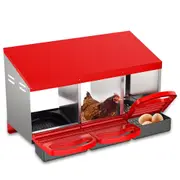 Vaka Chicken Hen Coop Hutch 3 Hole Inside Outside Roll Away Lay Egg Nesting Box Poultry Cages