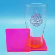 VA-11 Hall-A Pub Beer Pint Glass and Coater Bar Set 16 oz *Official* Glitch City