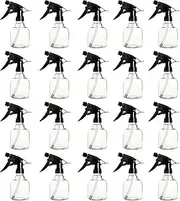 Yharnamite 20 Pcs Plastic Spray Bottles with Black Trigger Sprayers, 8 oz Refillable Empty Spray Bottle, Adjustable Head Sprayer from Fine to Stream for Water, Kitchen, Beauty, Hair, Plants, Cleaning