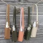 Faux Leather Case Reusable Multifunctional Lanyard Hand Sanitizer Hanging Bag