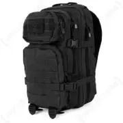 Black MOLLE Assault Pack Regular - Rucksack Bag Zip Carry Pockets Hydro 20L New