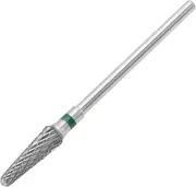 Be In Your Mind Milling Cutter Bit Hard Metal Milling Cutter 2.35mm Manicure Drill Bit Beauty Nail Drill Electric Manicure for Remove Gel Cuticles and Panel (Green C Coarse Teeth)