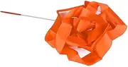 Dance Ribbons, Metal Buckle Gymnastics Streamers Anti Slip Handle Nylon 4m for Competition (Orange)