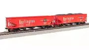 Broadway Limited 7372 HO Scale CBQ AAR 70-Ton Triple Hopper (Pack of 4) NIB