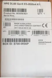 803054-B21 NEW HPE DL60 Gen9 E5-2620v4 cpu kit