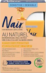 Nair Au Naturel Roll-On Sugar Wax for Dry & Sensitive Skin wt Milk & Honey 100ml