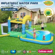 Kids Inflatable Water Slide Park Pool Outdoor Blow Up Jumping Castle Toy Game