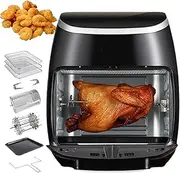 11L Air Fryer Oven Combo, Countertop Non-Stick Airfryer Convection Oven with Time & Temp Controlled, 2000W LED Digital Touch Screen Less Oil Airfryer, 360° Automatic Rotation Baking