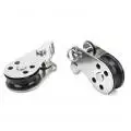 Alomejor 2pcs Sailing Pulley Heavy Duty Stainless Steel Nylon Pulleys Small TA