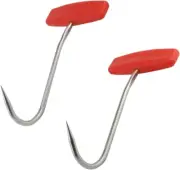2PCS Meat Hooks for Butchering T-Shaped Boning Hooks with Handle Stainless Steel