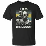 I AM THE LIQUOR - FUNNY LIQUOR MANS CLASSIC 黑色 T 恤男士 T 恤男士棉質