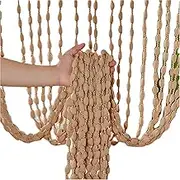 String Bead Curtain for Doorways Boho Hippie Home Decor Qiboyuye Wooden Beaded Door Curtain Polyester Doorway Curtains, C