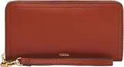 [FOSSIL] Women's Red Leather Logan Clutch