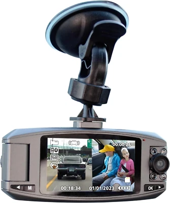 D2200S 2 Channel Dash Cam Front and Inside, 1080P Dash Camera, 2.7" LCD Screen,
