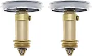 SING F LTD 2pcs Bathroom Sink Drain Plug Stopper 38mm Basin Pop Up Click Clack Plug with Brass Slotted Bolt Spring for Bath Vanity Sink Bathtub Kitchen