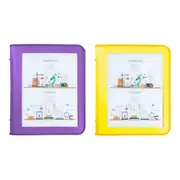 2x Marbig 2 D-Ring A4 Zipper Binder 25mm File/Paper Document Holder Assort