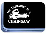 Chainsaw Sticker Therapist Decal os 629 6 inch truck log logger gift