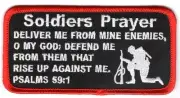 BRAND NEW SOLDIERS PRAYER PSALMS 59:1 RELIGIOUS CHRISTIAN BIKER IRON ON PATCH