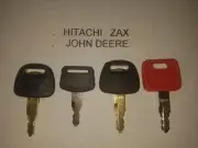 4 Keys , Hitachi ,John Deere , Zax , Heavy Equipment Keys Construction Key