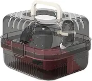 Hamster Cage Habitat Small Animal Cage with Water Bottle and Exercise Wheel for Squirrel, Pink