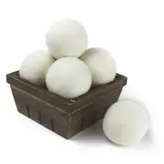 Wool Dryer Balls Natural Fabric Softener, Organic, (6-Pk) + ZG-Home reusable bag