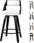 Bar Stools 2X Swivel Kitchen Stool 65Cm Seat Height Wooden Counter Stool with Fo