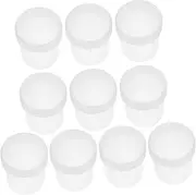 TOPPERFUN Plastic Storage Jars Wide Mouth Mason Jars with Airtight Lids 10pcs Set Food Liquids Storage