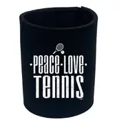 Peace Love Tennis - Funny Novelty Stubby Holder