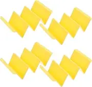 WEKADRIN 4pcs Tortilla Rack Kitchen Burrito Stand Baking Food Rack Household Taco Holder Food Store Supplies Baking Pancake Stand Desktop Burrito Stand Taco Food Stand Yellow Plastic