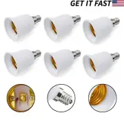 6pcs Light Bulb Socket Adapter E12 to E26/E27 Base Chandelier Converter US New