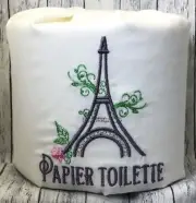 Papier Toilette Paris Eiffel Tower Embroidered Decorative Toilet Paper Wrap