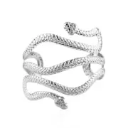 Fuqimanman2020 Upper Arm Cuff Bracelet Bangle for Women Gold Snake Silver