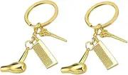 [VALICLUD] Keyrings Hairdressing Hairdresser Keychains Hairdressing Tools Key Ring Decorative Key Pendant