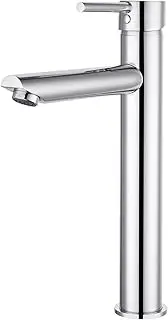 ACA International WELS Tall Bathroom Tap Basin Mixer Tap Round Bathroom Sink Tap Faucet Solid Brass(Chrome)