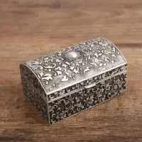 在飛比找momo購物網優惠-【JEN】歐式復古金屬首飾珠寶盒