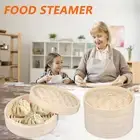 1/2Pcs Bamboo Steamer Basket Handmade Bamboo Dumpling Steamer 10 Inch Tozzv