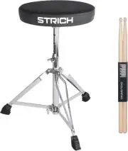 Adjustable Drum Stool Classic Silver Height Settings Lightweight Foldable Design
