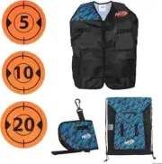 Nerf Elite Deluxe Tactical Gear Pack - Tactical Vest with Hip Holster, Cinch Bac