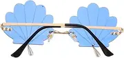 [Yardwe] Fashionable Ocean Theme Sunglasses Shell Pendant Men's Uv Protection Perfect for Bachelorette Parties Summer
