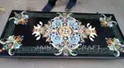 6'x3' black Marble Table Top dining coffee Inlay malachite garden kitchen table