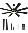 YITAHOME 60 Inch Large Ceiling Fan with Light and Remote, App Control,