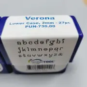 Verona Font 2mm Metal Stamp Lowercase 27pc. Stamp Set Punch Set