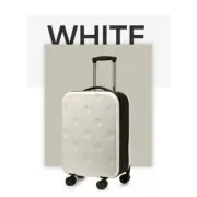 20inch White Luggage Foldable Big Capacity Hard Shell Suitcase with Silent Wheel