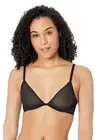 Calvin Klein Sheer Marquisette Unlined Plunge Bra Black 32D