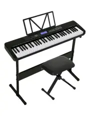 [Alpha] 61 Keys Electronic Piano Keyboard with Stand Stool Touch