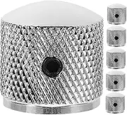 UPKOCH 6pcs Electric Guitar Volume Knob Guitar Volume Knobs Tone Electric Guitars Bass Tuning Machine Cooker Knobs Guitar Potentiometer Knob Bass Knobs Black Knobs Tuners Metal Silver