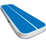 6m Inflatable Airtrack Floor Track Gym Gymnastics Tumbling Mat Yoga - Blue White